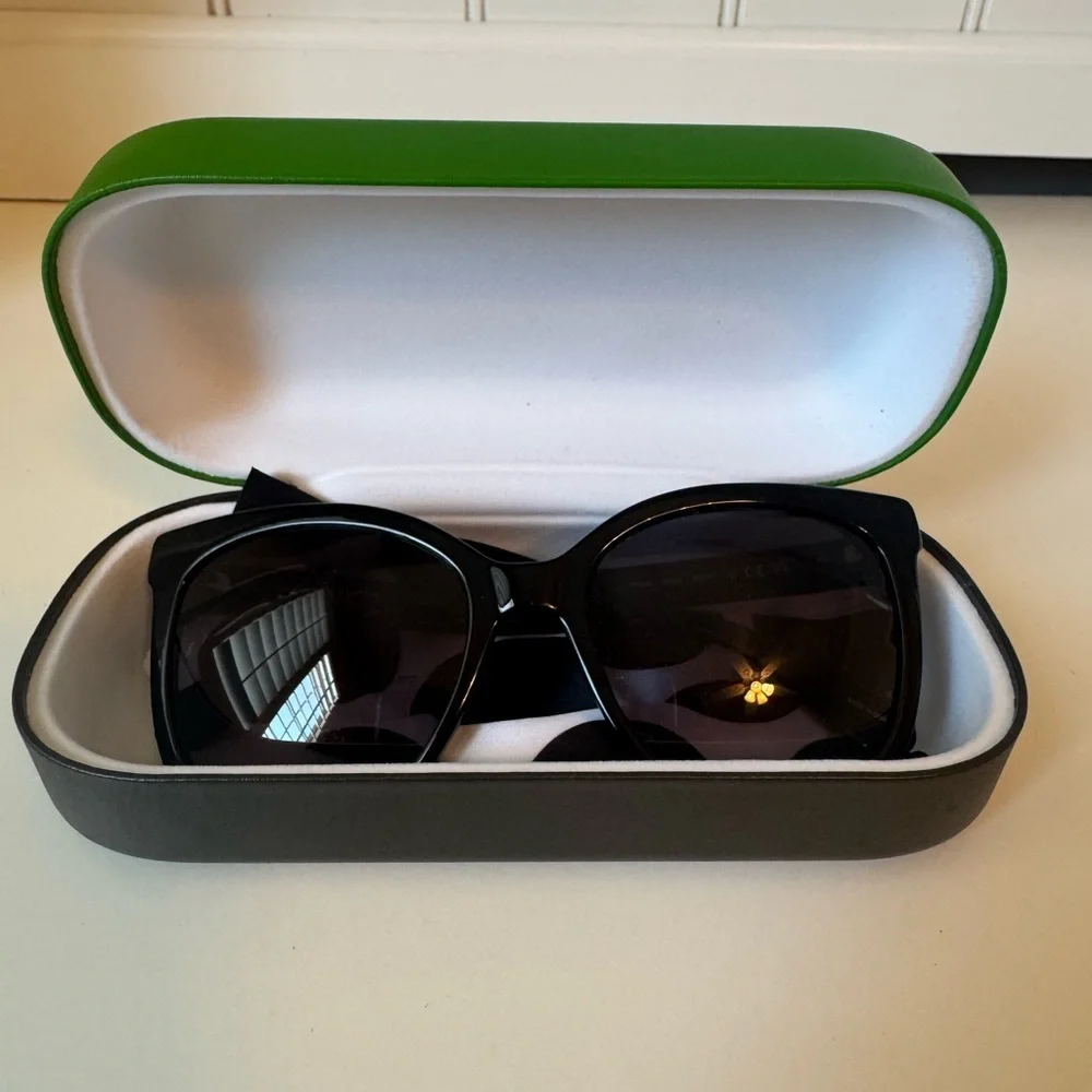 Kate Spade Women’s Kiya Square Sunglasses Black with Hard Case